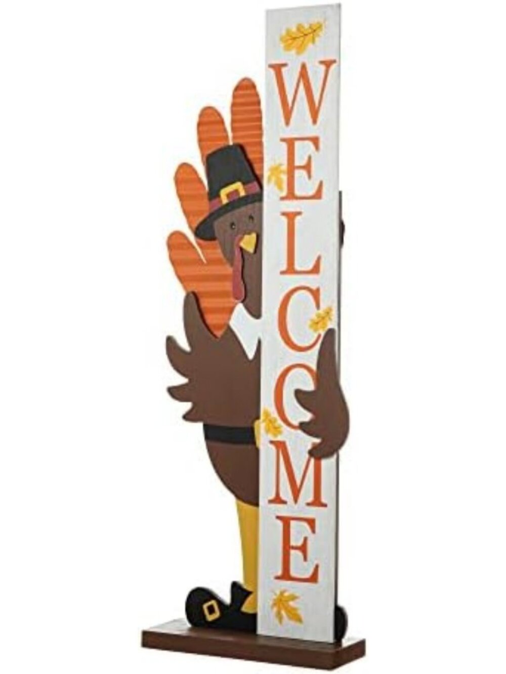36” Fall Wooden Turkey Porch Sign | Rustic Farmhouse Decor for Thanksgiving - Picture 7 of 7